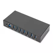 Digitus DA-70258-1 razdelilni vmesnik USB 3.2 Gen 1 (3.1 Gen 1) Type-B 5000 Mbit/s Črna