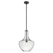 Elstead Lighting Elstead Everly 1 lahka srednja stropna viseča svetilka v obliki kupole, bronasta, E27, (22098728)