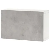 BESTA Sestav visečih omaric, bela/Kallviken svetlo siva, 60x22x38 cm
