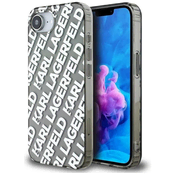 slomart Etui Karl Lagerfeld IML Repeat Logo za iPhone 16e - srebrn