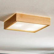 TEMAR LIGHTING Stropna svetilka Quatro DR z lesenim okvirjem, 38,5 cm - Dnevna soba/jedilnica - Sodobni - Svetel les, bela barva