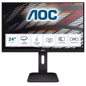 61cm/24“ (1920x1200) AOC Pro-line X24P1 16:10 4ms HDMI DVI DisplayPort VGA VESA Pivot Speaker Full HD Black