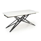 Stol Houston 2089 Bijeli mramor, Crna, 76x91x160cm, Dostupno, Sinterirani kamen, Metal