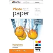 ColorWay Fotopapir / visok sijaj 180g/m2, A4/ 50 kosov