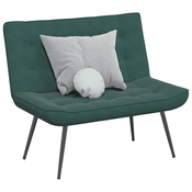 Klupa tamnozelena 110x74x84 cm baršun