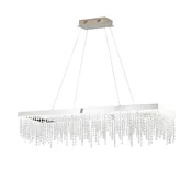 EGLO LED viseca lampa ANTELAO hrom kristal 115 cm prigušiva 39283