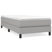 Vidaxl Posteljni okvir z vzmetmi svetlo siv 90x190 cm blago