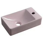 SAPHO SAPHO Keramično Pomivalno Umivalnik 38x22cm, Odprtina za Baterijo Desno, Roza