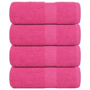 Vidaxl Brisače za goste FROGN 4 kosi roza 30x50 cm 360 g/m2