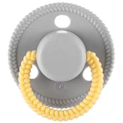 Silikonska duda s poklopcem Lorelli - Circle, 0 m+, Grey