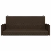 Klupa za ljuljanje smeda 119 x 56 x 48 cm od poliratana