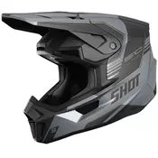 Motokros kaciga Shot Lite S10 mat crno-siva