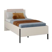 Krevet Etsore 112 Jednostruki, Bijela, 100x200, Tkanina, Dostupno, 109x205x100cm