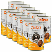 Calibra Dog Premium Adult with Chicken & Liver 12 x 1240 g