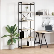 Police za knjige sonoma hrast 60 x 30 x 188 cm MDF i celik