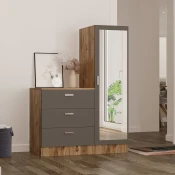 Hanah Home Komoda 60?x72x45cm Bež-Antracit