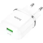 HOCO Stenski polnilnik - 18W 1x USB QC