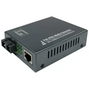 LevelOne 522708 Medijski pretvornik Gigabit Ethernet na SC Fiber (Single-Mode) PoE PSE, 20km