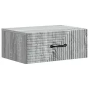 vidaXL vidaXL Stenski nočni omarici s predalom Siva Sonoma 49 x 34,5 x 20 cm, (5000209795)
