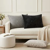 vidaXL Prevleka za blazino 2 kos HEERLEN Temno siva 50 x 75 cm