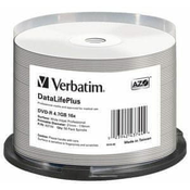 Verbatim DVD-R (16xProfesionalni tisk, 4,7GB), 50 keksov