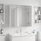 vidaXL Kopalniška ogledalna omara Bela 63,5 x 16 x 62,5 cm