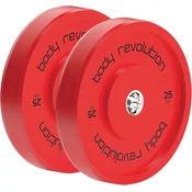 MONSTER Body Revolution olimpijske odbijalne plošče, barvne, 25 kg par, (5000305990)