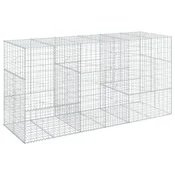 Vidaxl Gabionska košara s pokrovom 300x100x150 cm pocinkano železo