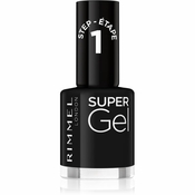 Rimmel Super Gel gel lak za nokte bez korištenja UV/LED lampe nijansa 070 Black Obsession 12 ml