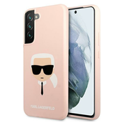 Karl Lagerfeld originalna maska za Samsung Galaxy S22+ (S22 Plus) KLHCS22MSLKHPI Silicone Karl`s Head: roza