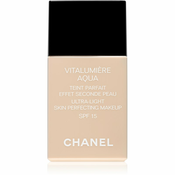 Chanel Vitalumiére Aqua vlažilni tekoči puder odtenek 42 Beige Rose (Ultra-Light Skin Perfecting Makeup) SPF 15 30 ml