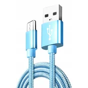 KABEL ZA HITRO POLNJENJE MICRO USB kb1_MODR
