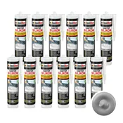 IsolBau Sanitarni silikon siv Sanitär Silikon 12 x 300ml