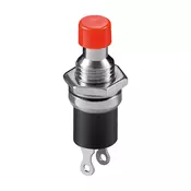 Taster mini metalni 0.5A/250V crveni, fi=7mm