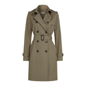 TOMMY HILFIGER Prehoden plašč COTTON DB SLIM FIT TRENCH rjava