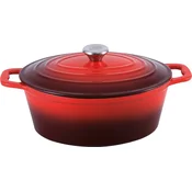 CS Kochsysteme Litoželezna pekač z pokrovom Xanten 36 x 22 cm, rdeča