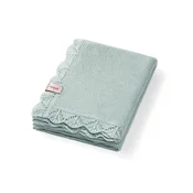 BabyOno Pletena bambus odeja z volanom 75x100 cm, mint