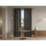 Zavesa TAVIO 140x250 cm, sivo-rjava Za obesiti: Kovinski obročki