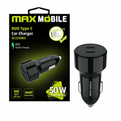 Auto punjac Maxmobile Pd Qc 3.0 Duo Type C Sc-233003,50w Quick Charge crni