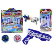 slomart LEAN TOYS Set pištol izstreljevalk, 2 kovinska koluta, moder, luči