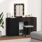 Toaletni stol s vratima Crna 50 x 41 x 135 cm Konstruirano drvo
