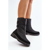 Womens Progress PROGJ-21-16 black snow boots with zip