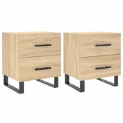 Vidaxl Nočna omarica 2 kosa sonoma hrast 40x35x47,5 cm inženirski les