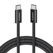 ANKER Zolo USB tip-C kabl M/M 1m, super brzo punjenje 240W, pleteni, crni