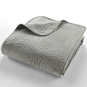 Sivi prekrivac od samta 220x240 cm Solange – douceur dintérieur