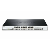 D-LINK 24-portni 1000 Mbps (24x PoE) + 4x Gigabit SFP+ upravljani rackmount switch, DGS-1510-28XMP/E