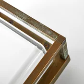 Moretti Luce Zunanja stenska svetilka LED Ice Cubic 3404, antična medenina - starinska medenina - Kovina