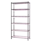 VEVOR Notranji rastlinski regal s 6 policami in rastno svetilko 90x35x180 cm