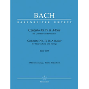 BACH J.S.:CONCERTO NO.IV IN A-DUR NWV 1055 PIANO REDUCTION