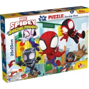 MARVEL Lisciani,  slagalica s 2 lica M-plus, 24 kom, Spidey, Crvena